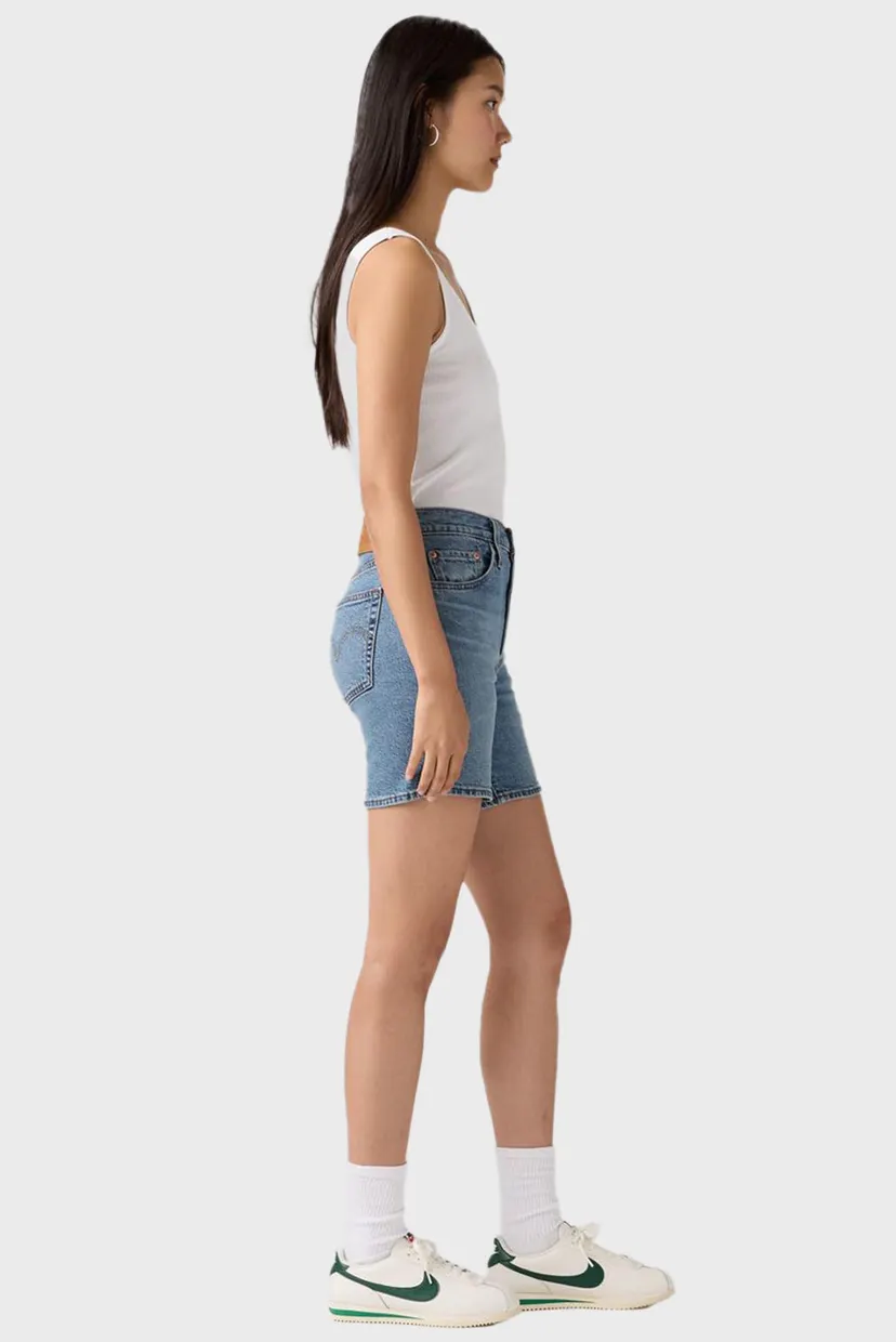 Жіночі блакитні джинсові шорти 501® Mid Thigh 4