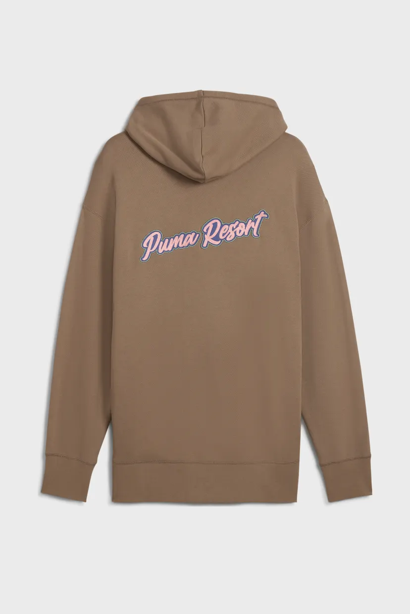 Коричневое худи PREMIUM ESS Relaxed Graphic Hoodie Unisex (унисекс) 7