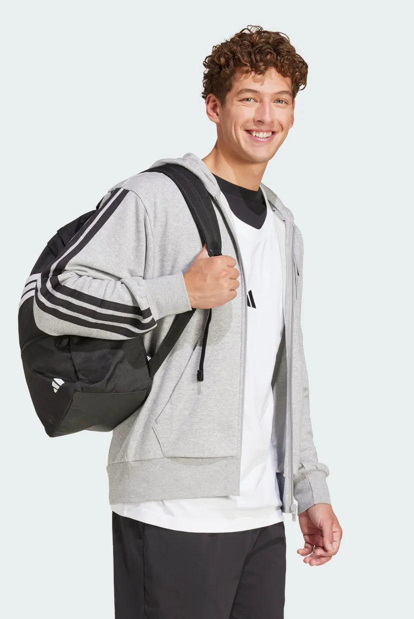 Мужское серое худи Essentials 3-Stripes French Terry 3
