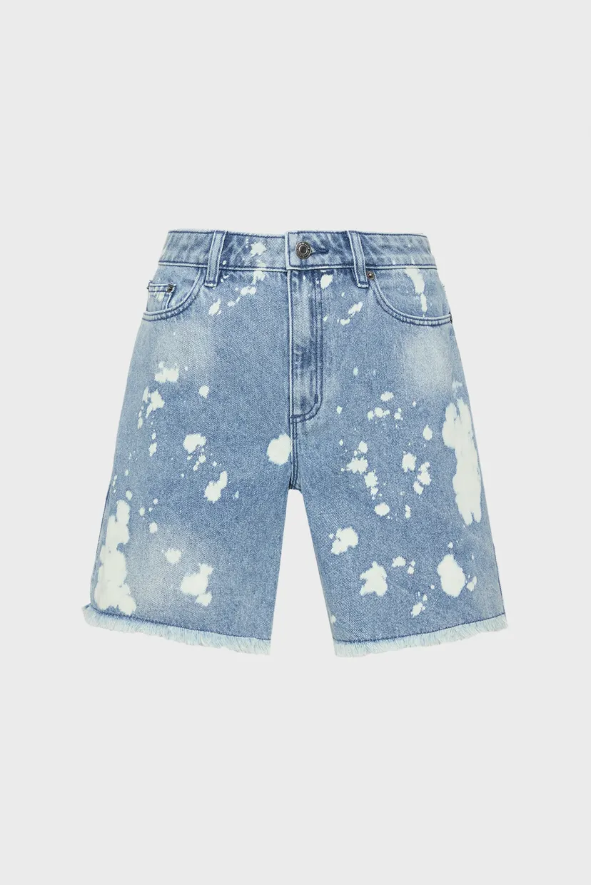 Жіночі блакитні джинсові шорти з візерунком BOYFRIEND DENIM SHORT 4