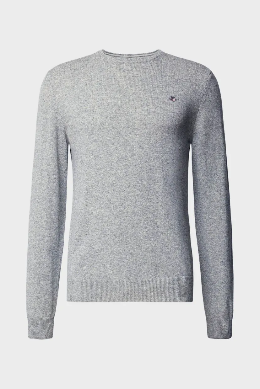 Чоловічий сірий вовняний джемпер SUPERFINE LAMBSWOOL C-NECK 5
