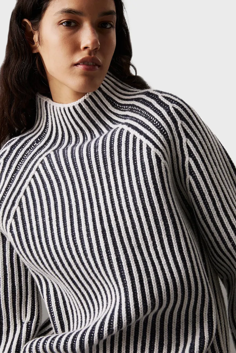 Жіночий вовняний светр у смужку REC WOOL TWO TONE STRIPE 4