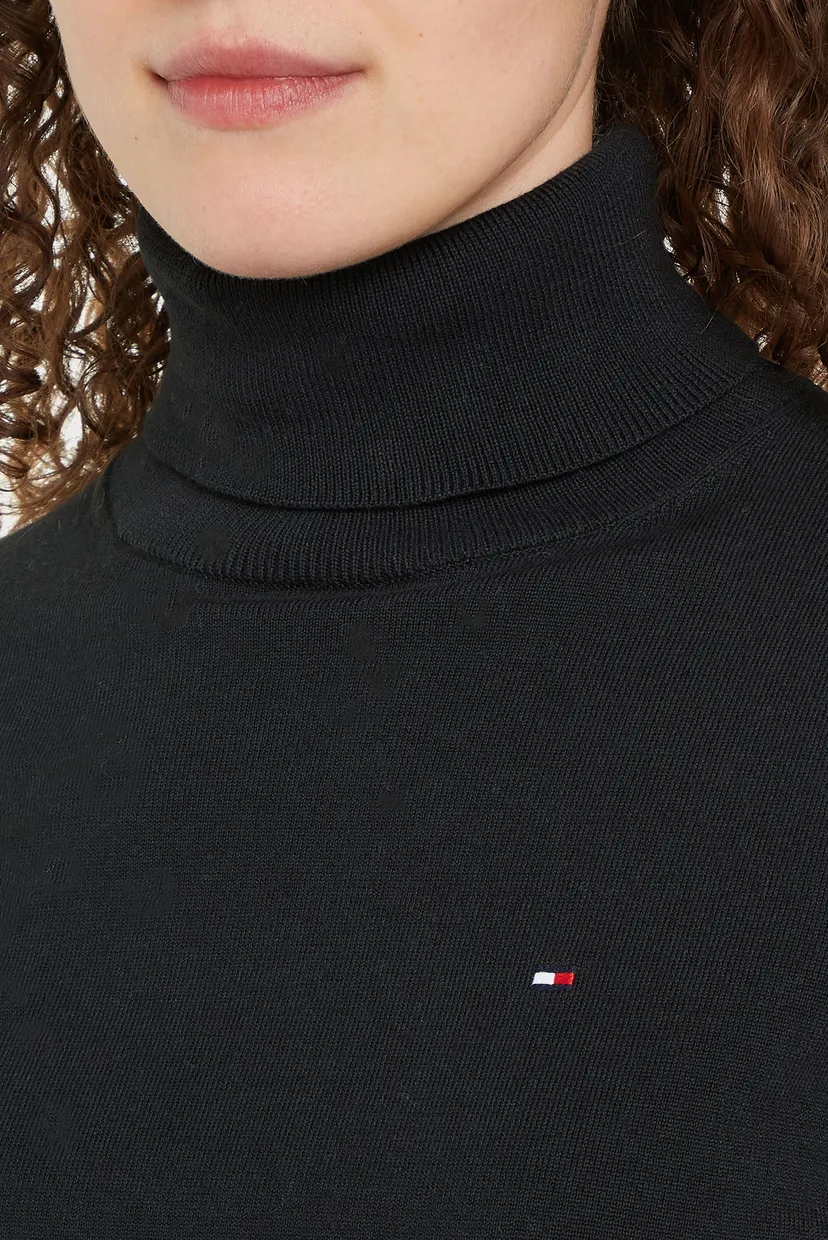 Женский черный гольф CO JERSEY STITCH R-NK LS SWT 3