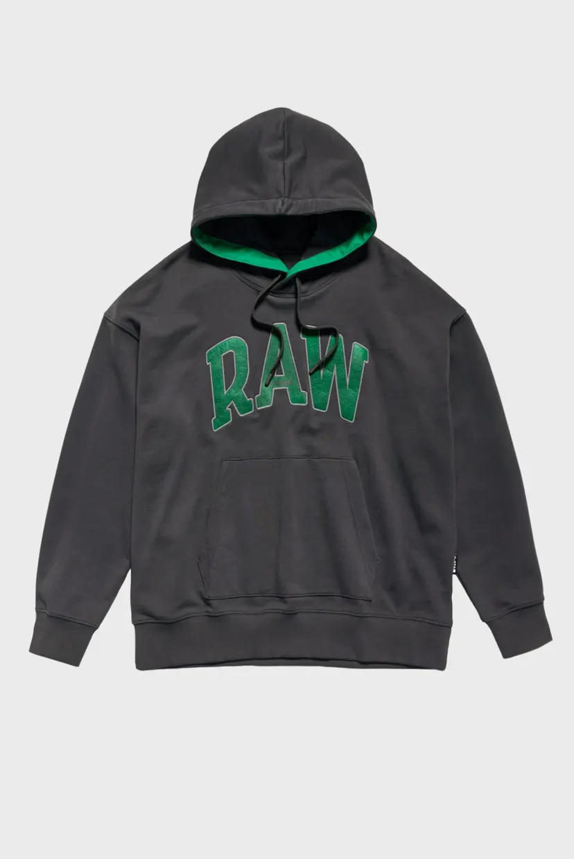 Чоловіче темно-сіре худі RAW University oversized 4