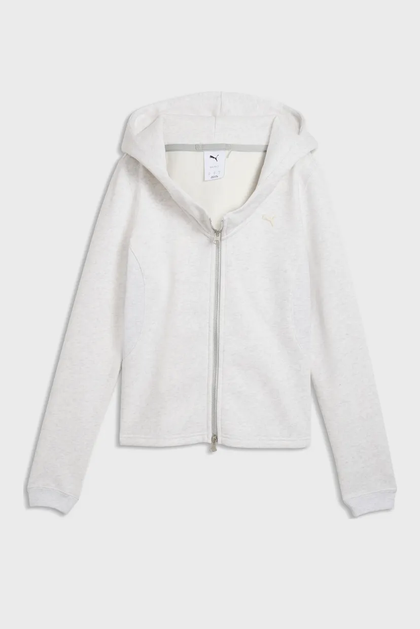 Женское белое худи Select Essentials Full-Zip Hoodie Women 4