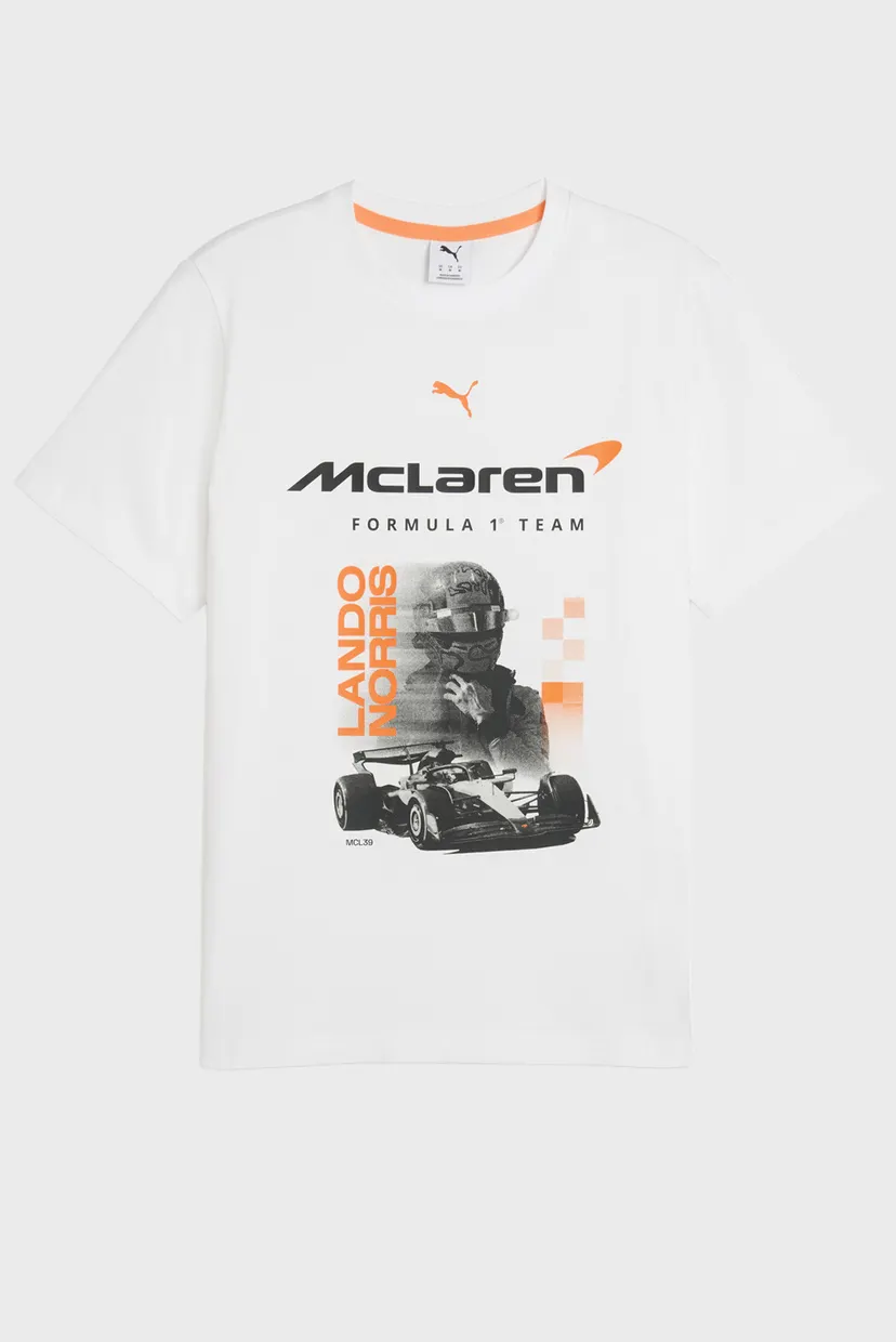 Чоловіча біла футболка McLAREN RACING Norris Tee Men 4