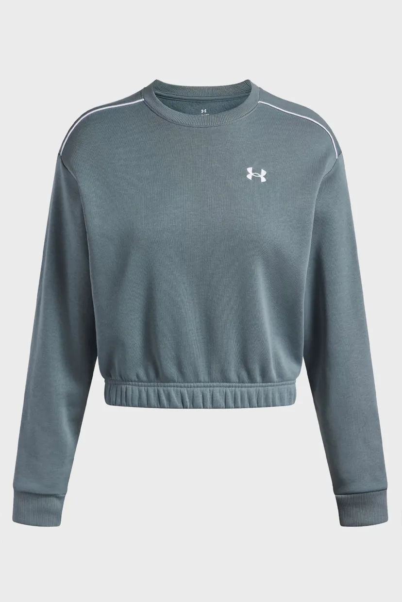 Жіночий бірюзовий світшот UA Rival Fleece Fleece Piped Crew 4