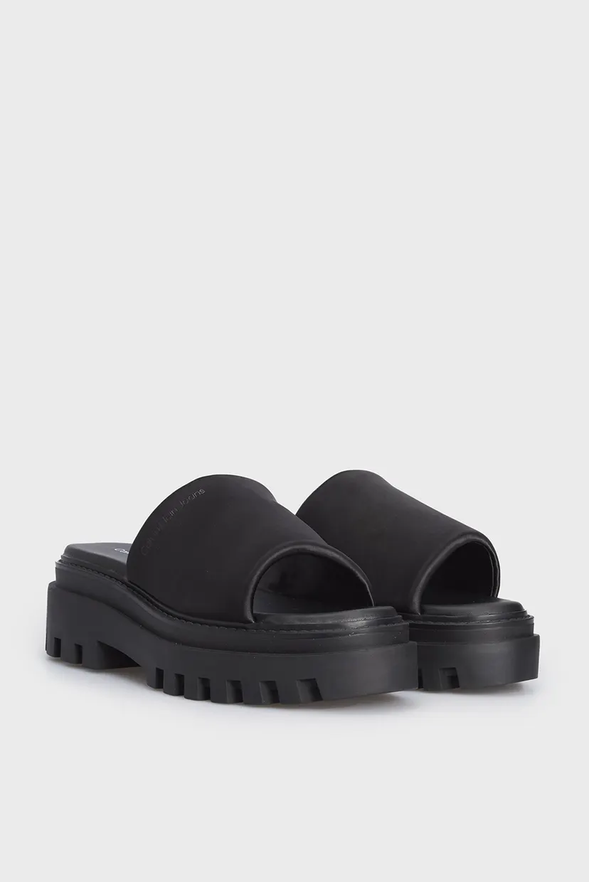 Женские черные слайдеры TOOTHY COMBAT SANDAL IN DC 3