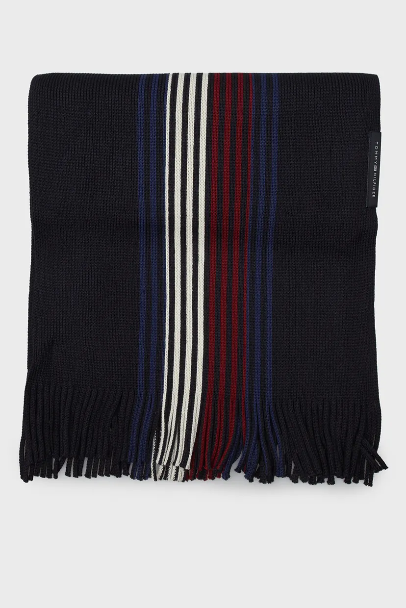 Чоловічий темно-синій вовняний шарф TH CORP LOVE RASHELLE SCARF 4