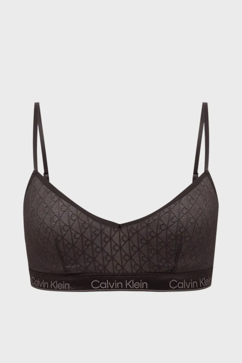 Женский черный бюстгальтер с узором UNLINED BRALETTE 7
