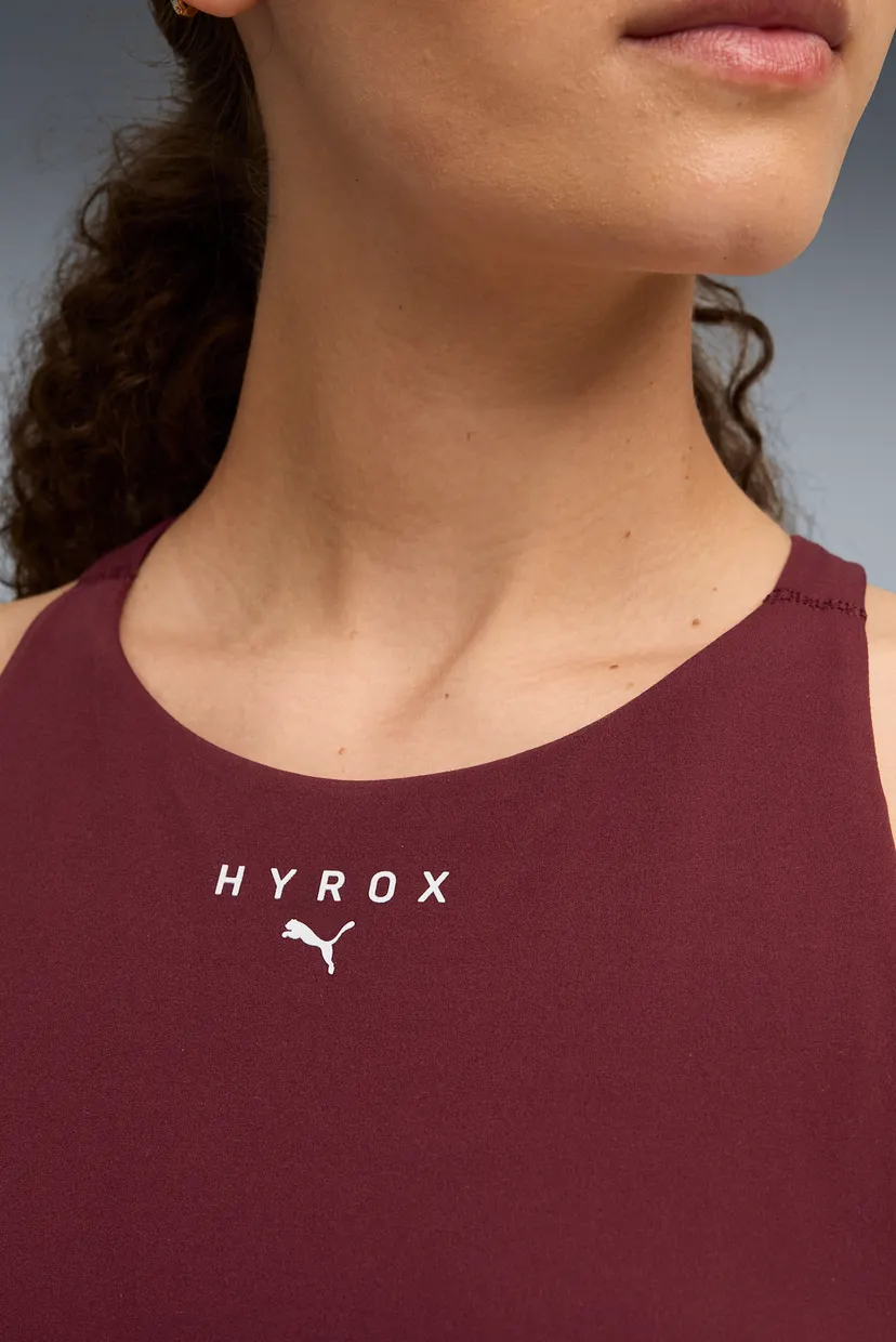 Жіночий бордовий топ PUMA x HYROX SHAPELUXE High Neck Bra Women 4