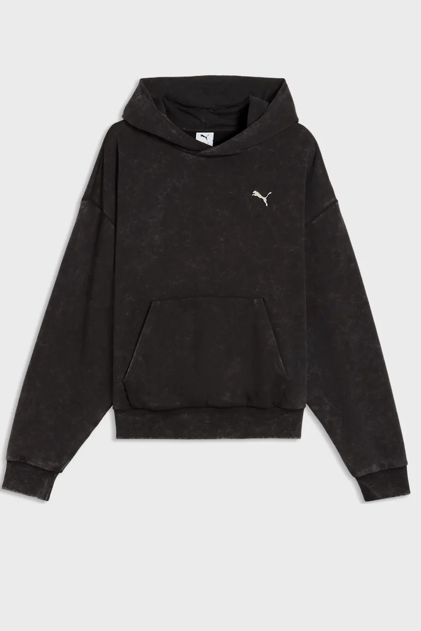 Чорне худі Boxy Washed Graphic Hoodie Unisex (унісекс) 5