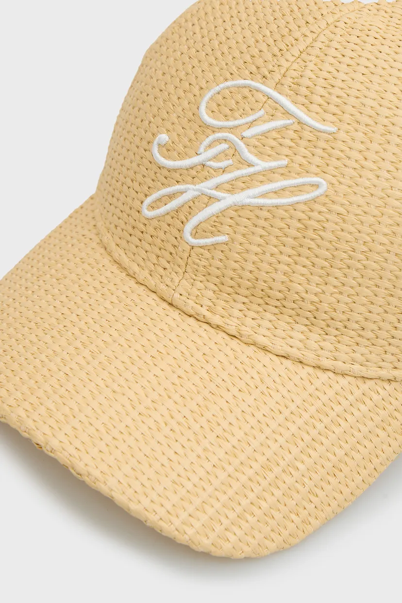 Жіноча бежева кепка SCRIPT RAFFIA 4