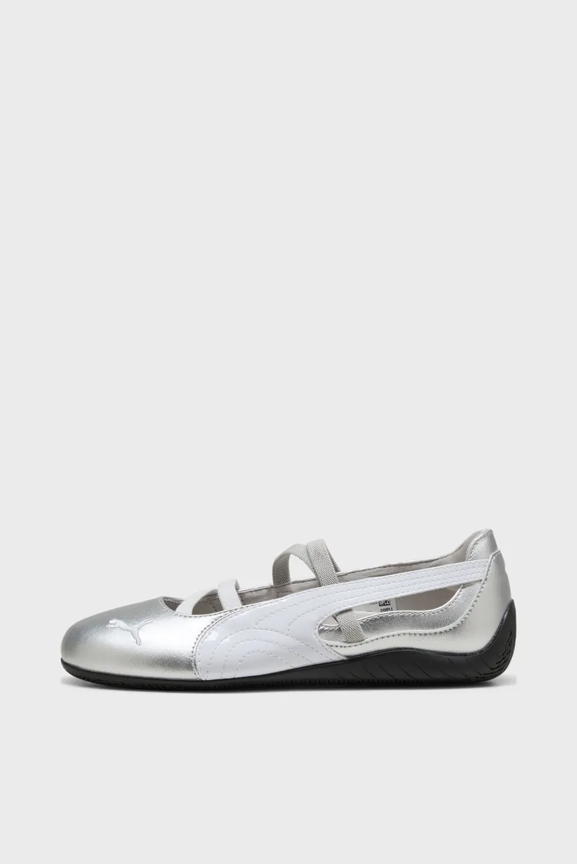 Женские серебристые балетки Speedcat Ballet Metallic Shoes Women 3