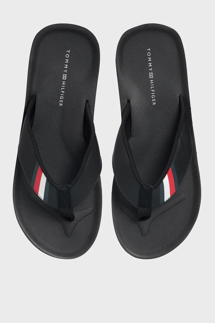 Чоловічі чорні в'єтнамки COMFORTABLE PADDED BEACH SANDAL 4