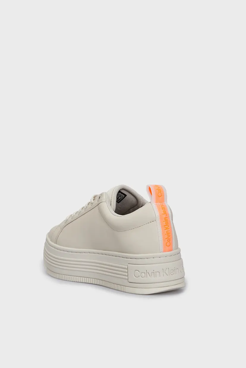 Женские бежевые кожаные сникерсы BOLD FLATF LOW 5
