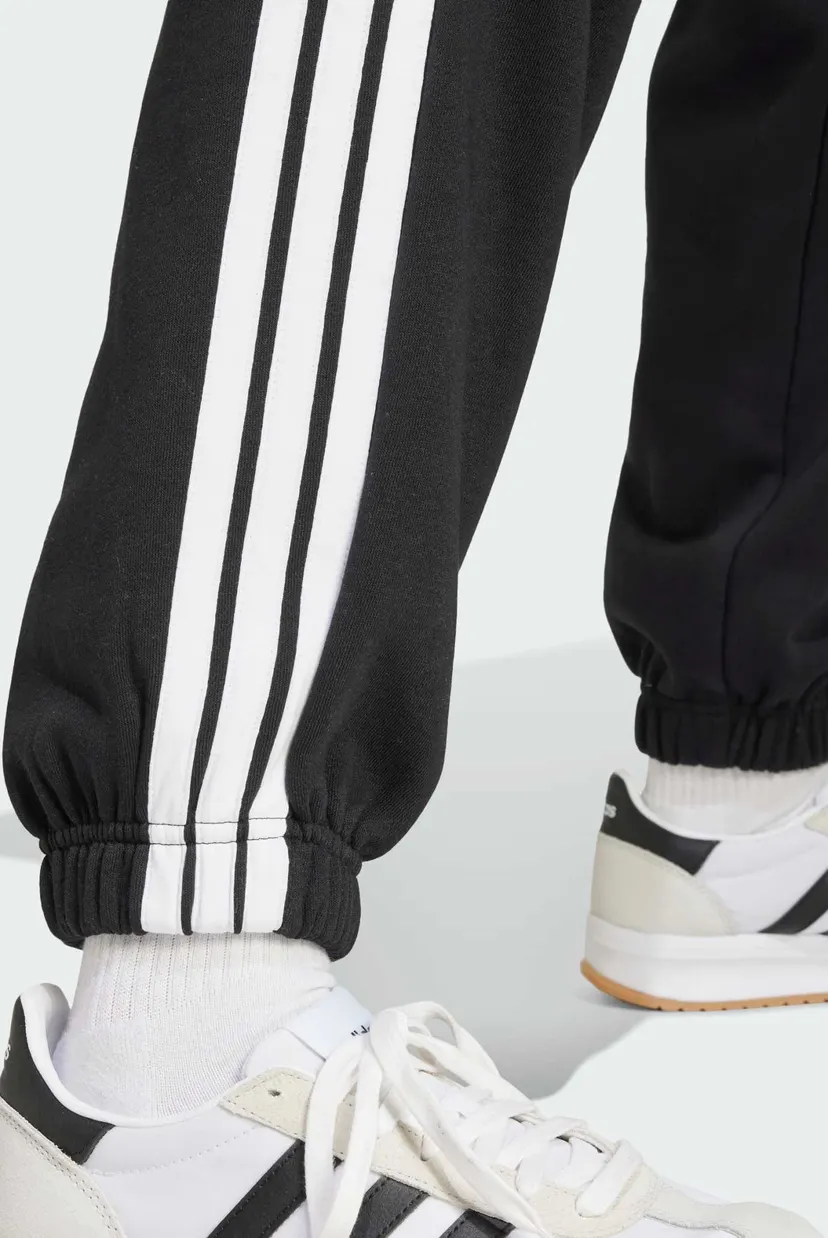 Жіночі чорні спортивні штани Essentials 3-Stripes Fleece Loose-Fit 5