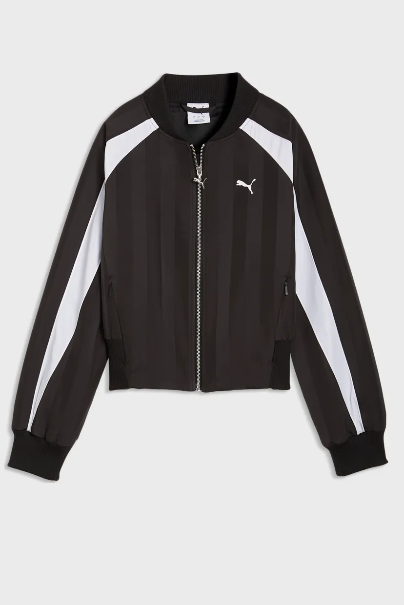 Женский черный бомбер в полоску FUTURE.PUMA.ARCHIVE Oversized Jacket Women 4