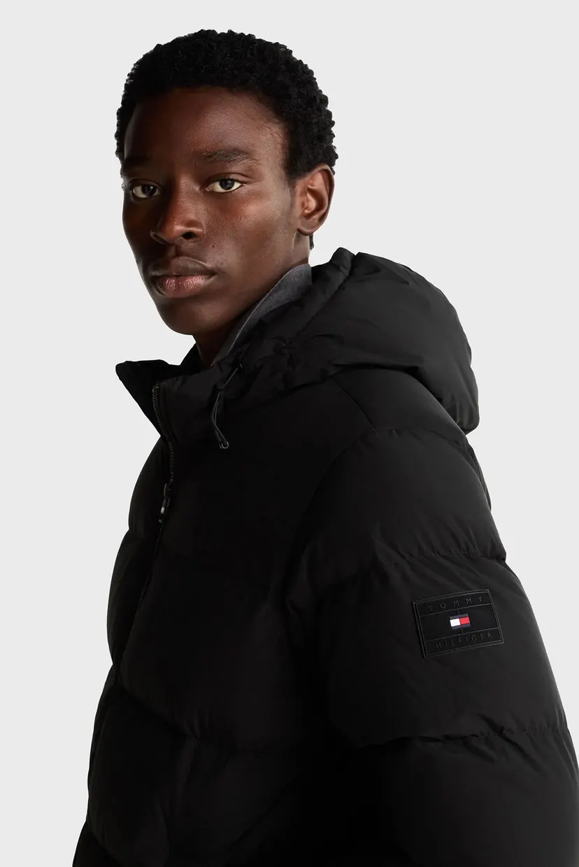 Чоловічий чорний пуховик DOWN HOODED PUFFER JACKET 4