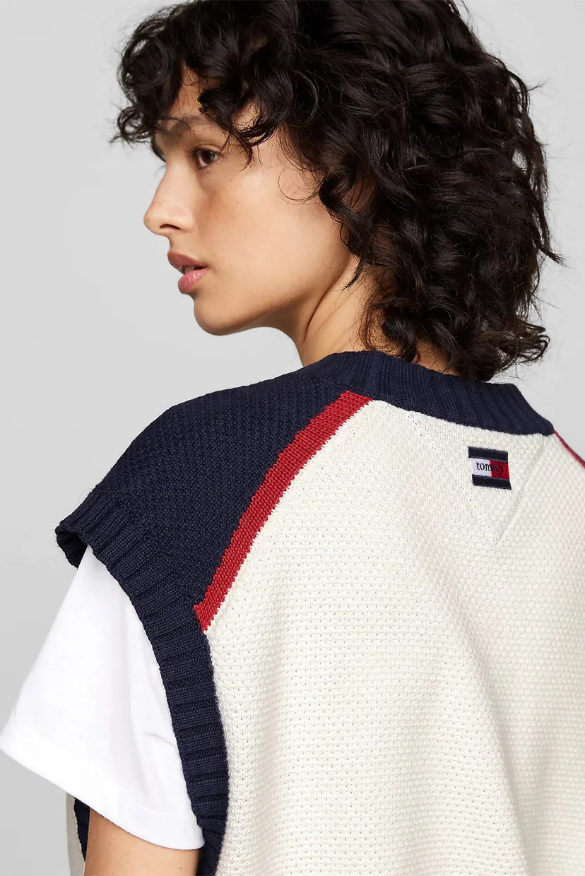 Білий жилет TJCU KNITTED CRICKET VEST (унісекс) 8
