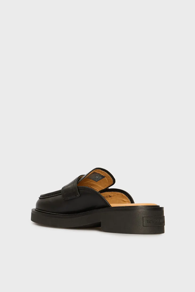 Женские черные кожаные клоги TJW MULE LOAFER 5