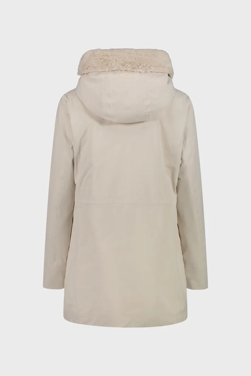 Жіноча бежева парка FIX HOOD TWILL 3