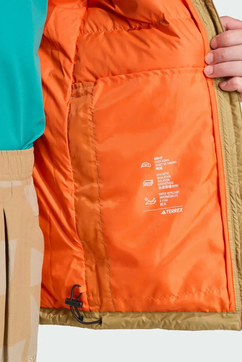 Мужской горчичный пуховик Terrex Multi Light CLIMAWARM Hooded 5