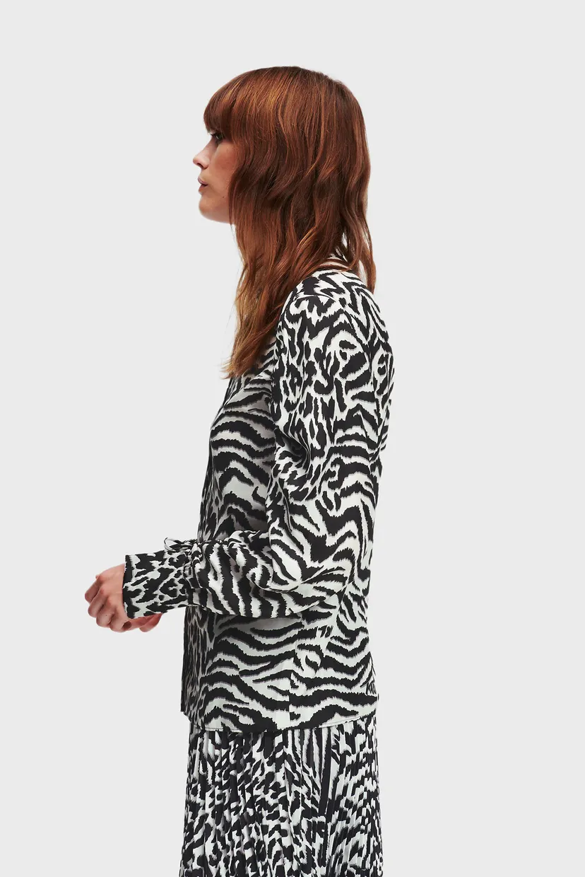 Жіноча шовкова блуза з візерунком ANIMAL PRINT SILK SHIRT 3