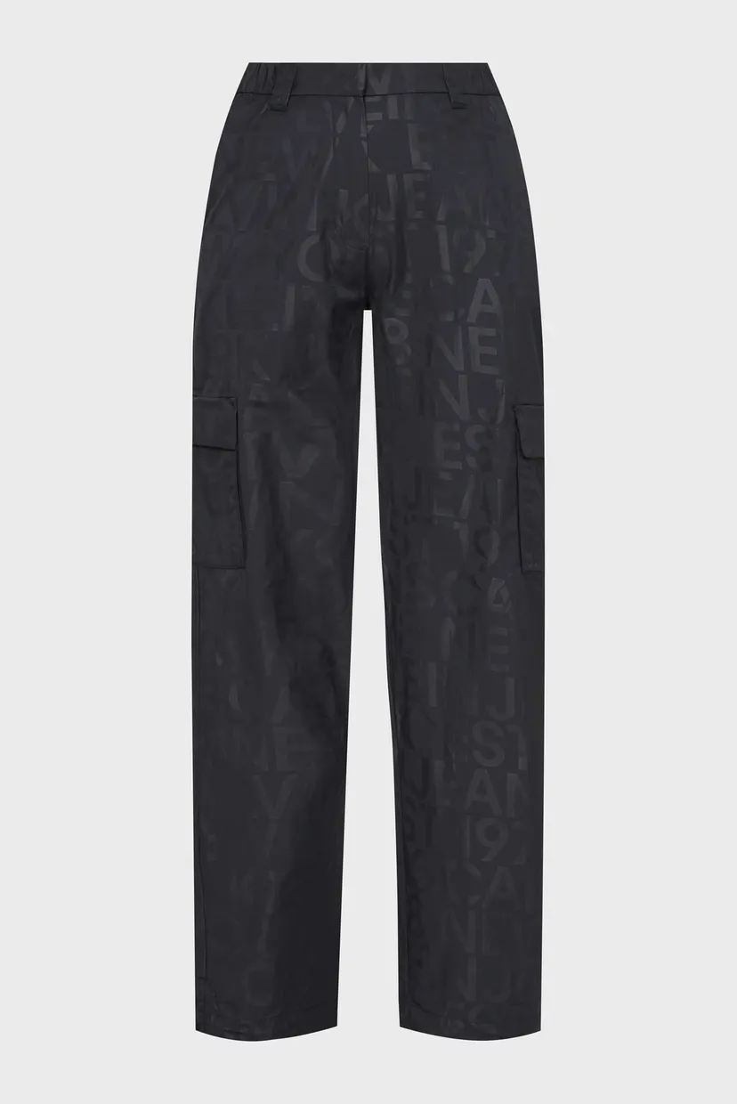 Женские черные карго с узором LOOSE LOGO AOP CARGO PANT 4