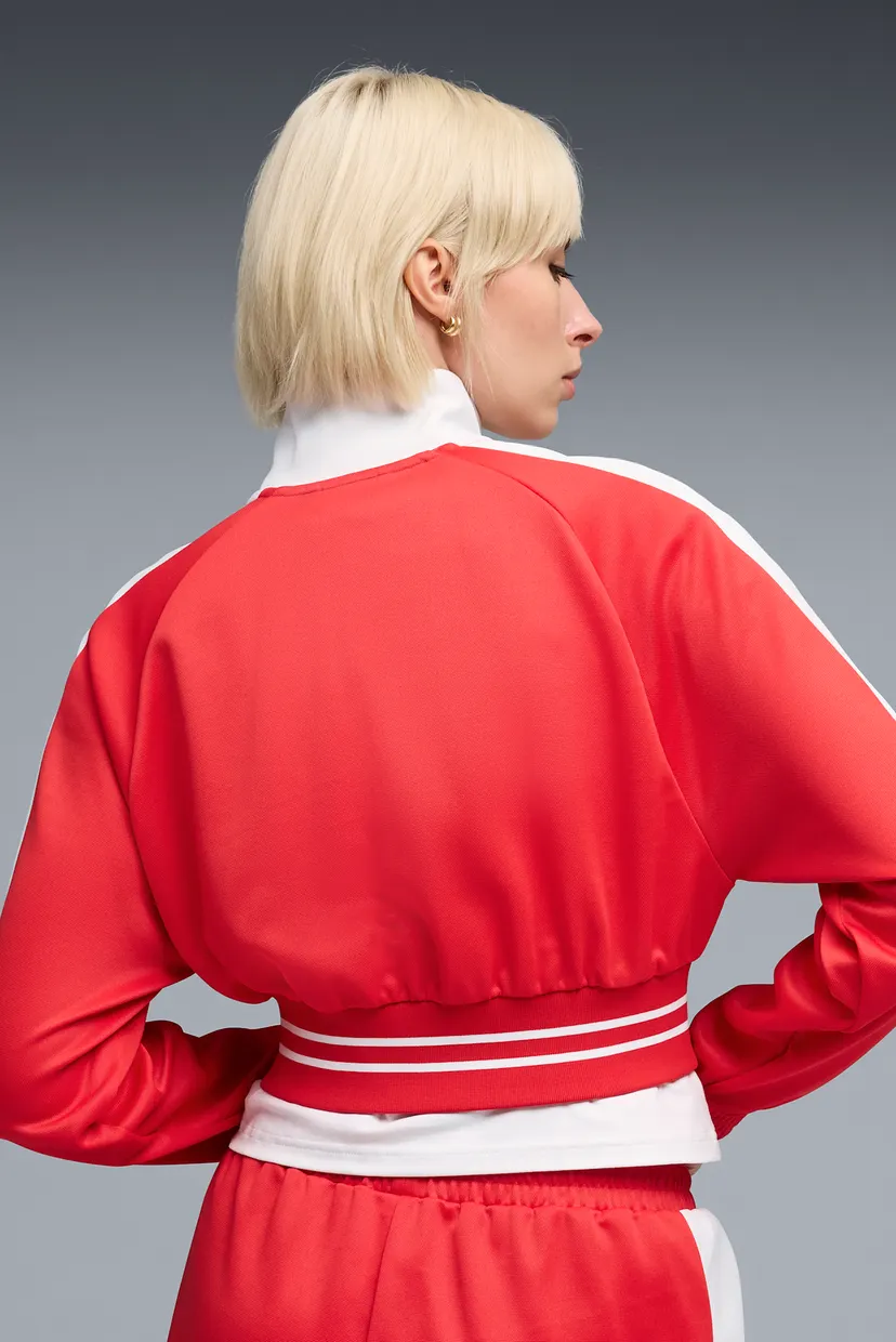 Женская красная спортивная кофта T7 Cropped Track Jacket Women 3