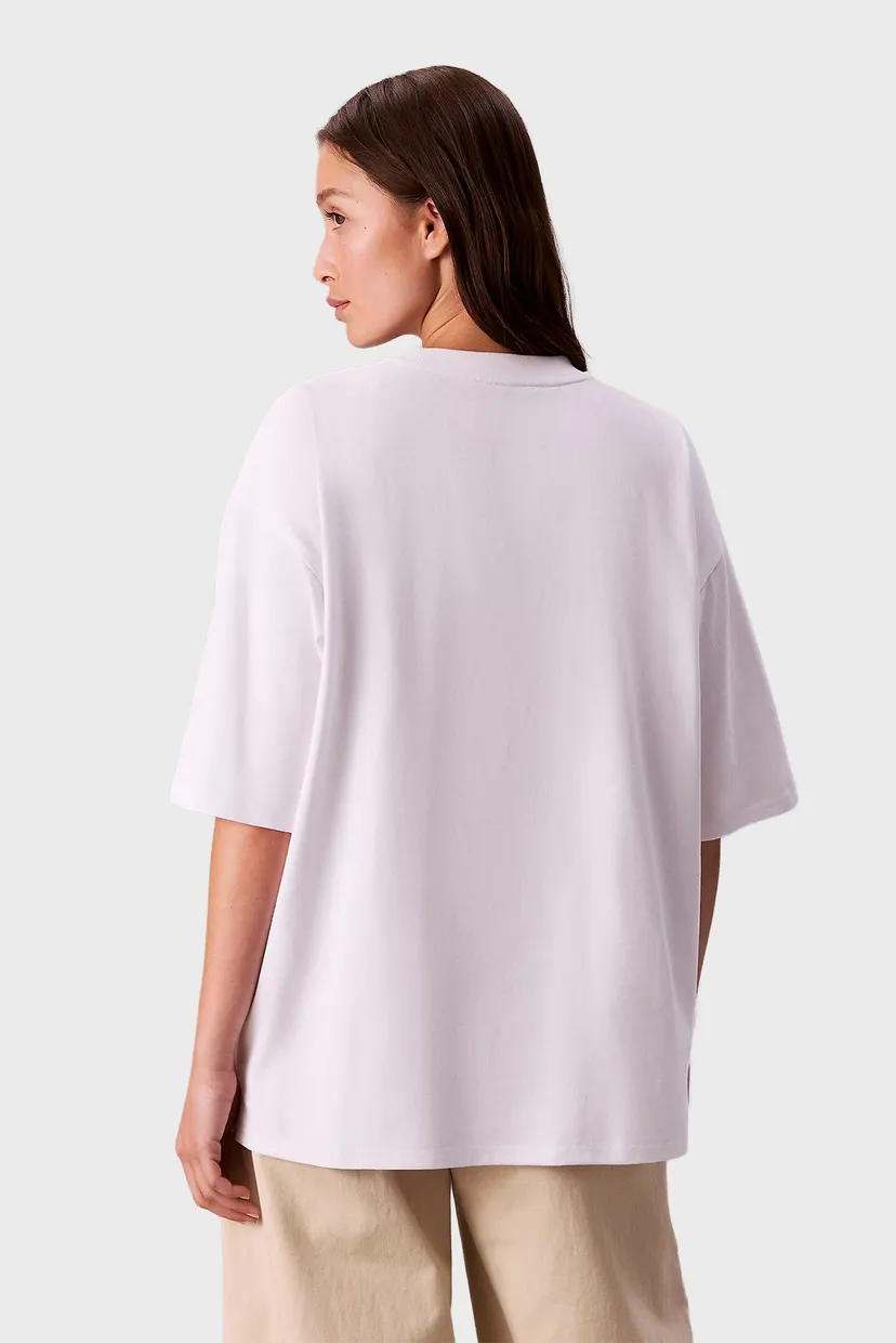 Жіноча біла футболка OVERSIZE CK NY 3