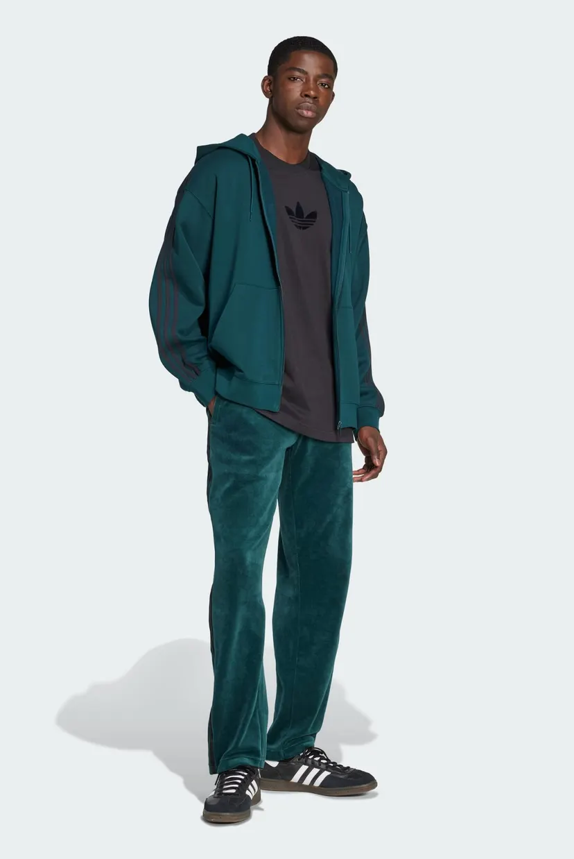 Мужское темно-зеленое худи adidas Adicolor Oversize Full-Zip