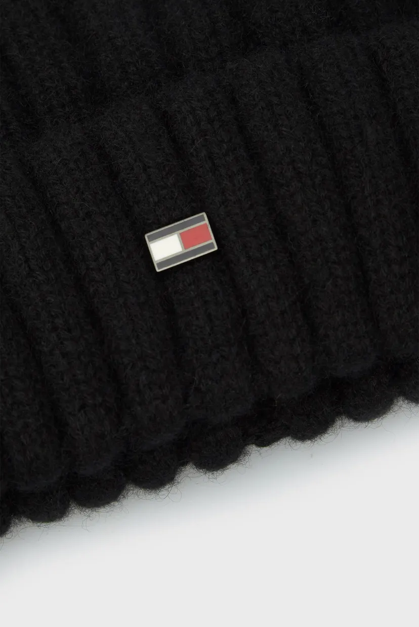 Чоловіча чорна кашемірова шапка TH DC CASHMERE BEANIE 4