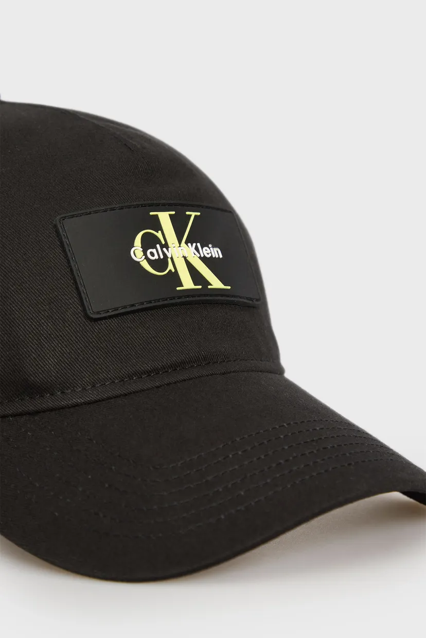Мужская черная кепка LOGO SILICONE 3