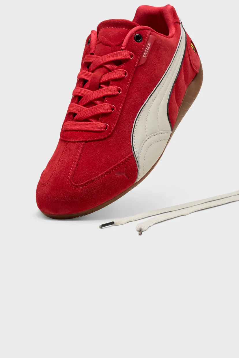 Красные замшевые кроссовки Scuderia Ferrari Speedcat Sneakers Unisex 5