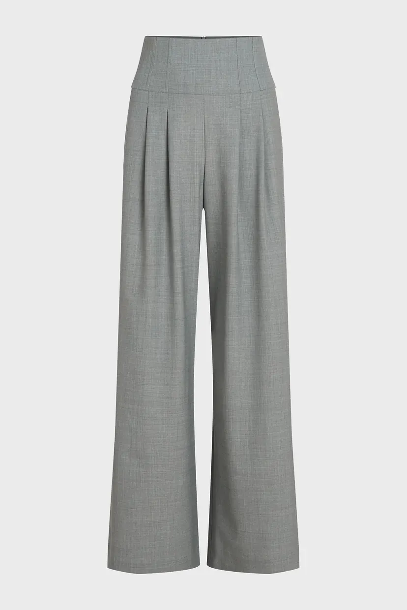 Жіночі сірі вовняні брюки fashion tailored 5