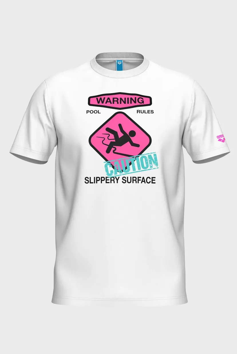 Мужская белая футболка SLIPPERY SURFACE 3