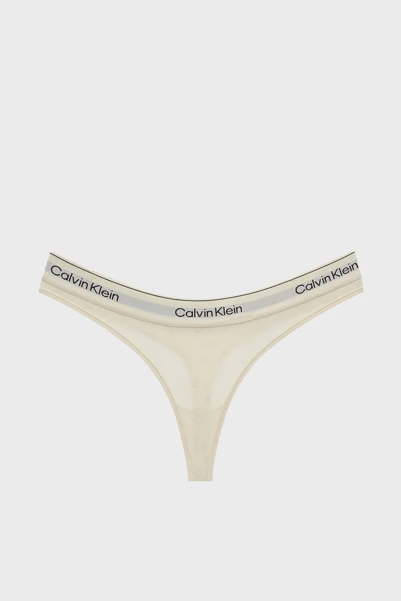 Жіночі білі трусики THONG 8