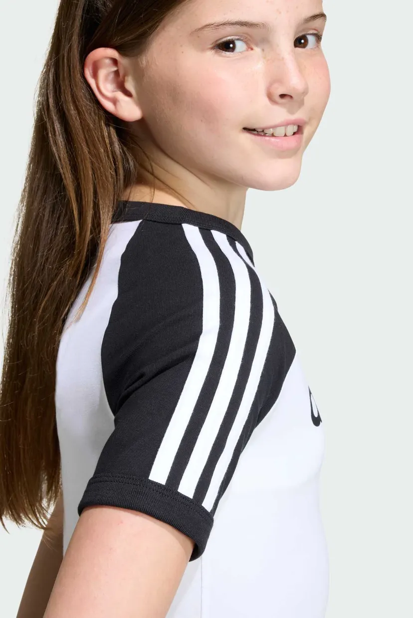 Дитяча біла футболка 3 STRIPES SLIM 5