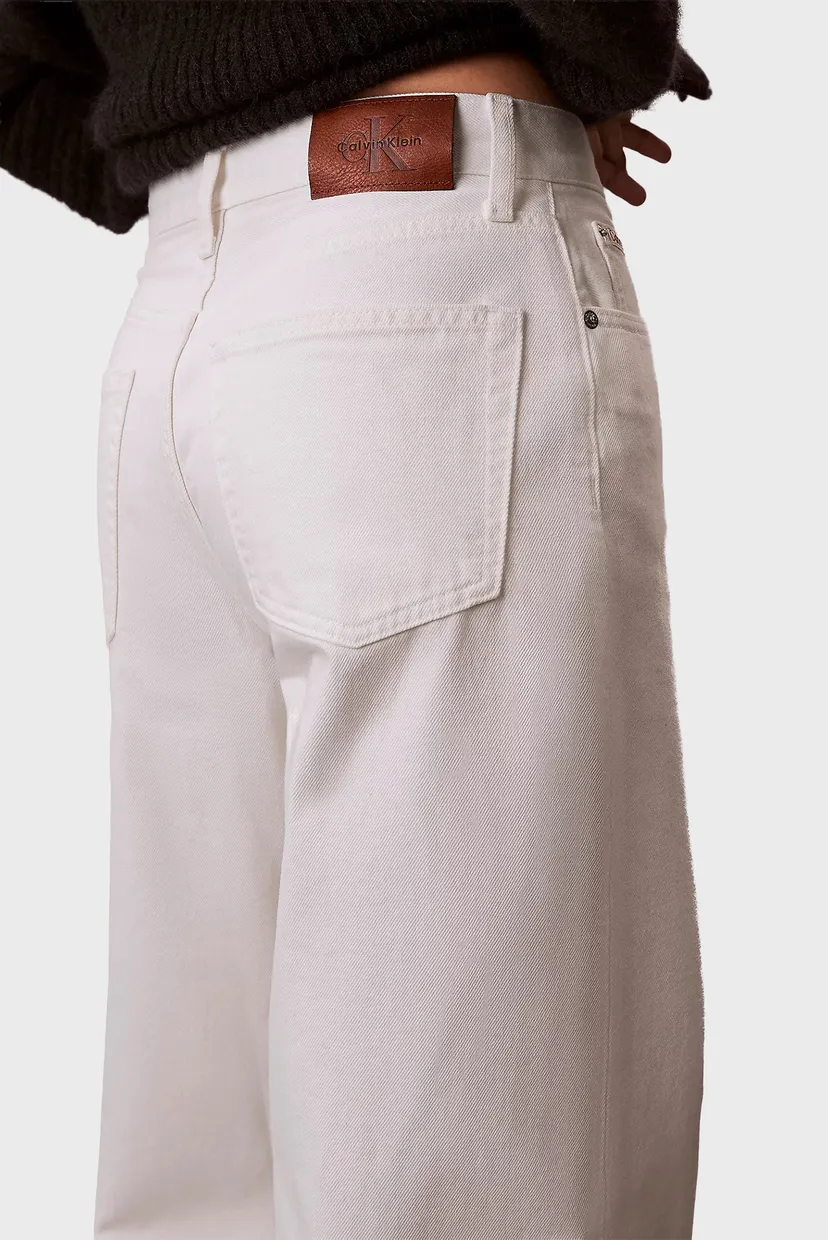 Женские белые джинсы THE WIDE LEG RAW HEM CHALK 5