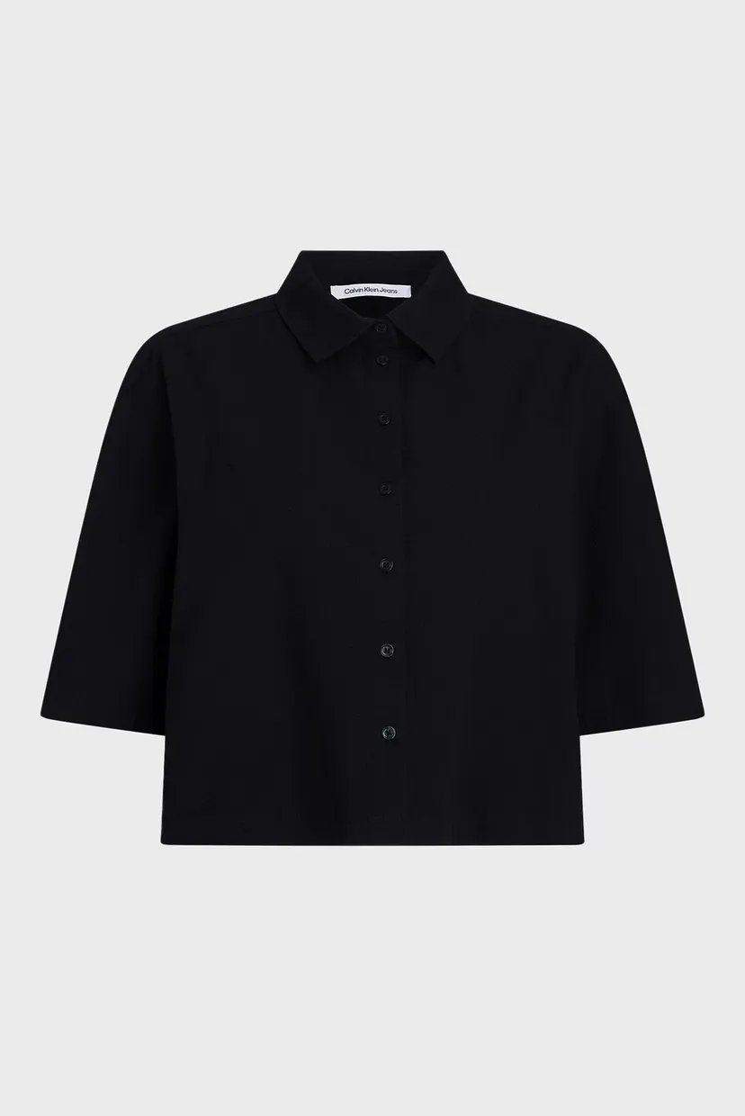 Жіноча чорна сорочка BACK DETAIL SEERSUCKER 5