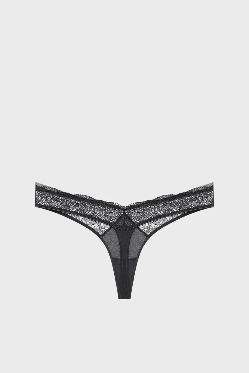 Жіночі чорні трусики THONG 7