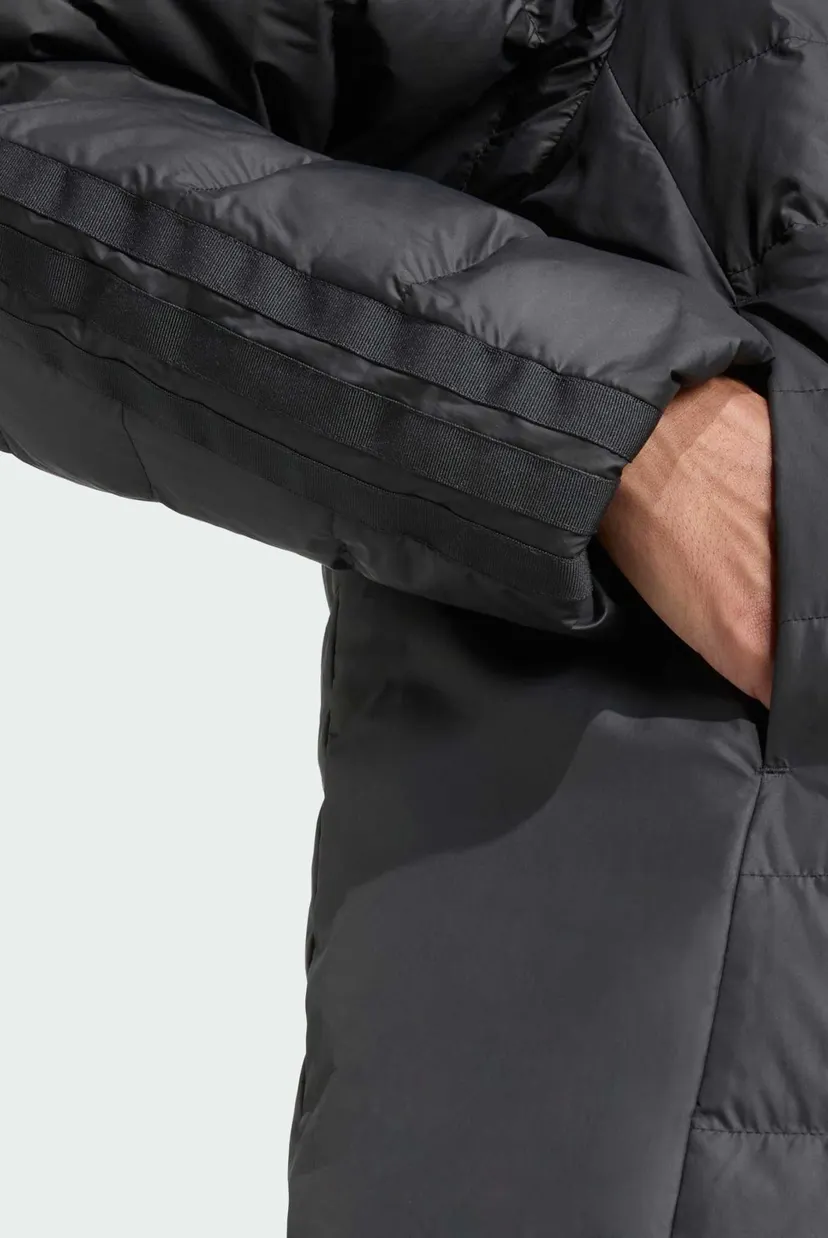 Чоловічий чорний пуховик Essentials CLIMAWARM 3-Stripes 5