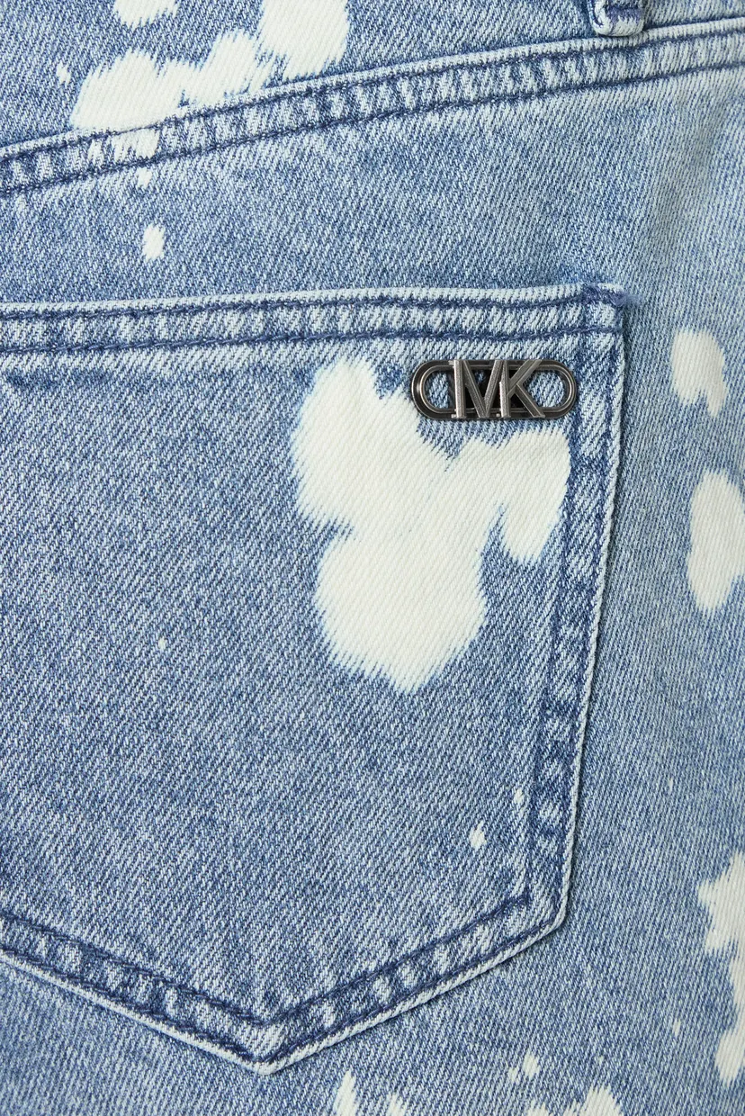 Женские голубые джинсовые шорты с узором BOYFRIEND DENIM SHORT 3