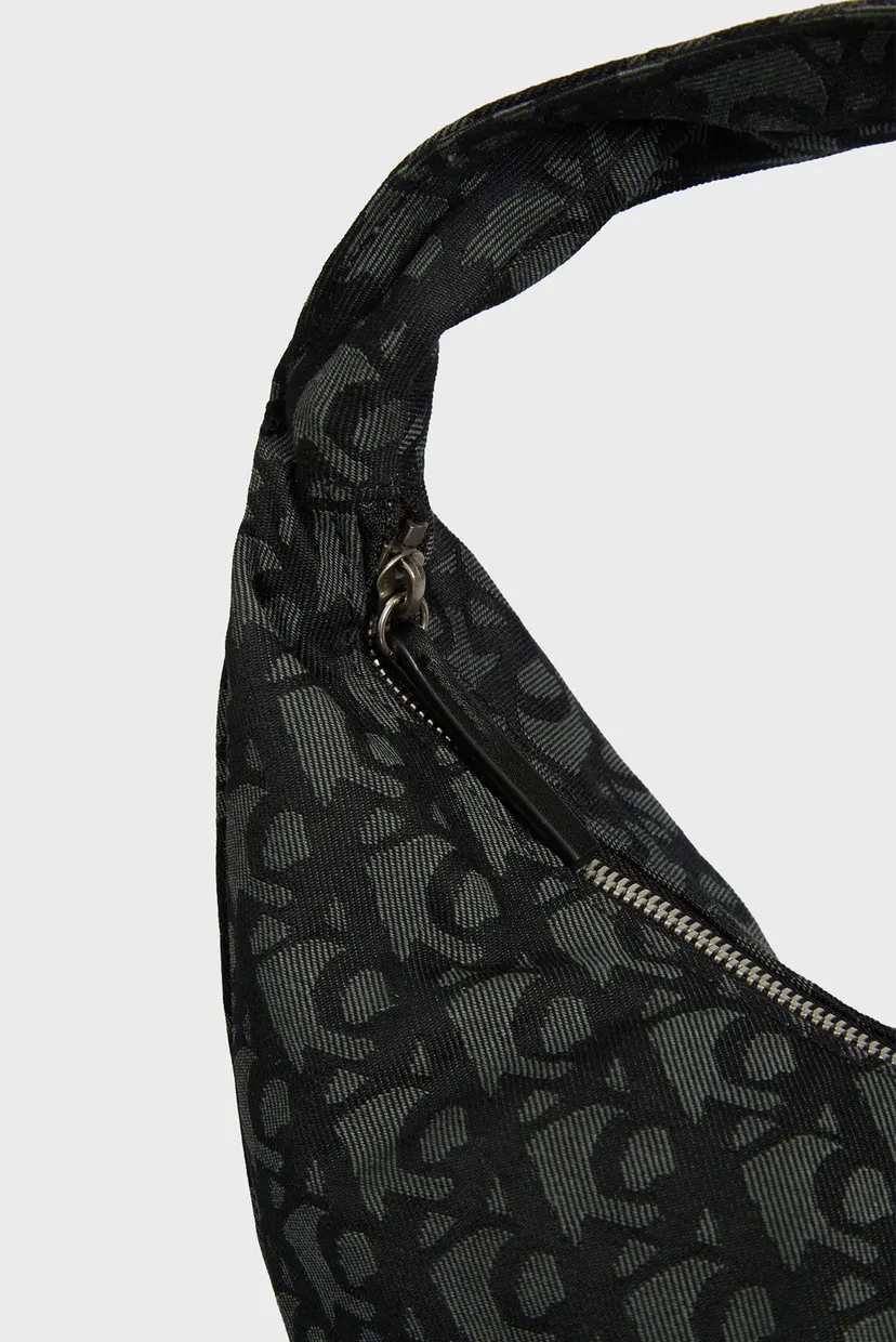 Жіноча чорна сумка з візерунком MONOGRAM PINCHED MEDIUM SHOU 5