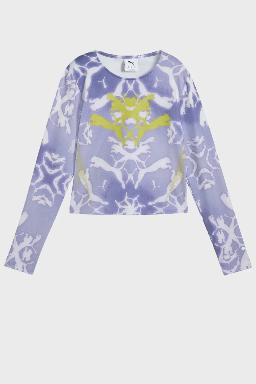 Жіночий бузковий лонгслів з візерунком DARE TO Long Sleeve Tee Women 4