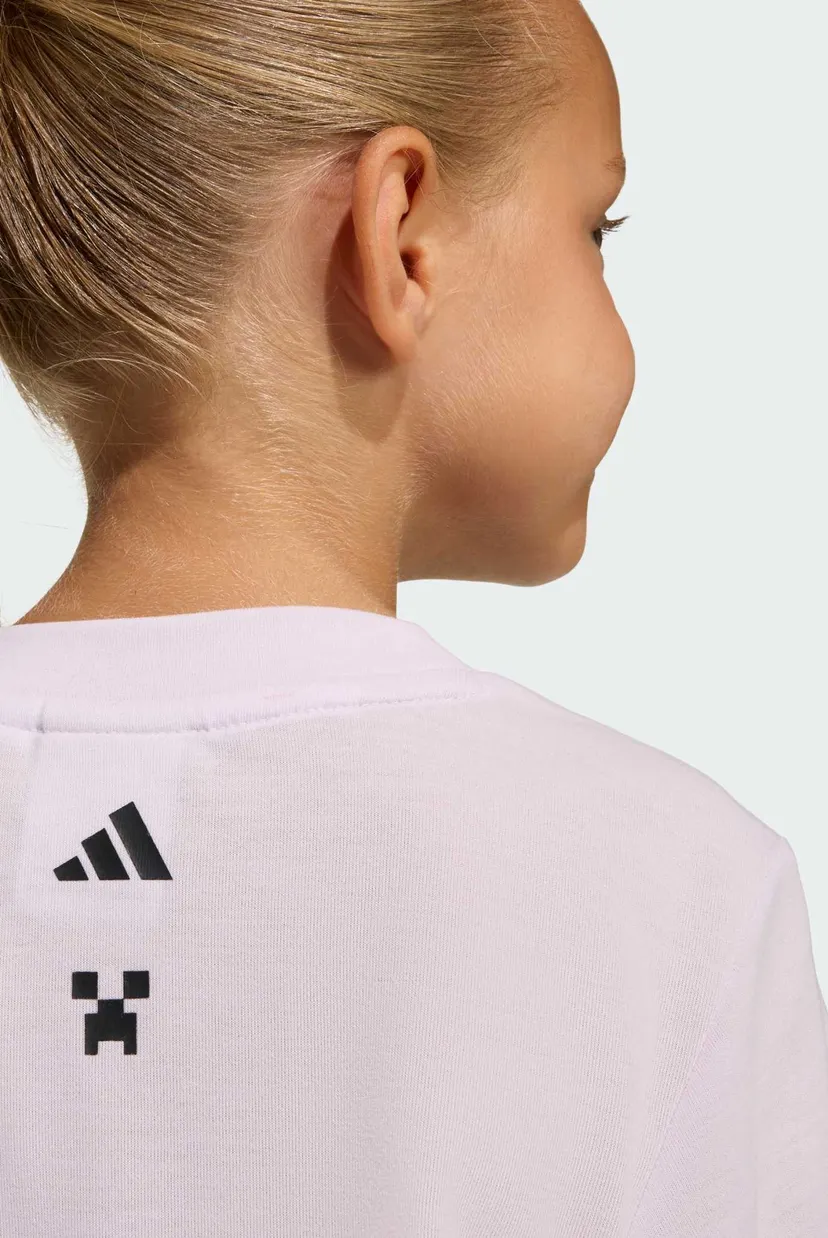 Дитяча бузкова футболка ADIDAS MINECRAFT TRAINING 5