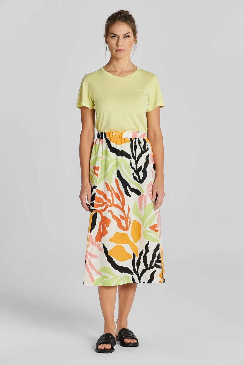 Женская льняная юбка с узором REL MID PALM PRINT LINEN 3