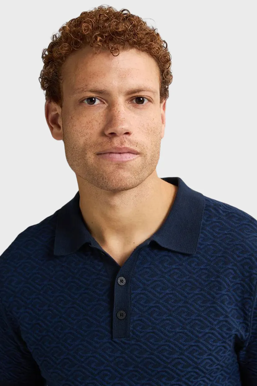 Чоловіче темно-синє поло Men Knitwear Polo 4