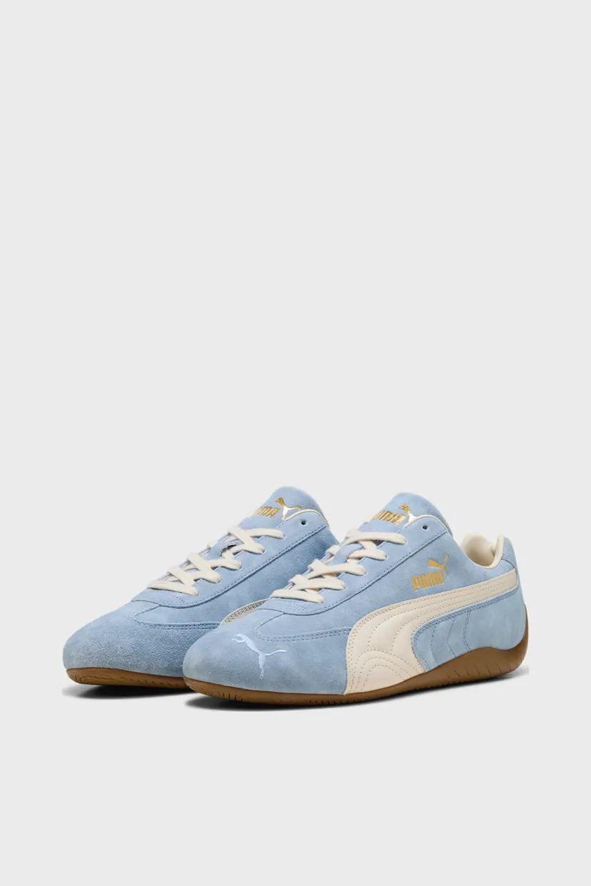 Голубые кожаные кроссовки Speedcat Faded Sneakers Unisex 3